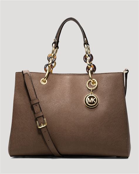 michael kors cynthia dark dune medium|Michael Kors Cynthia Medium Satchel .